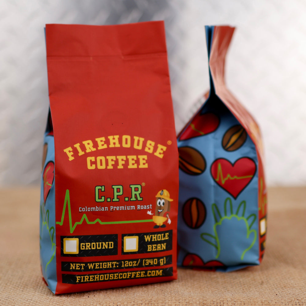 CPR is our Colombian Premium Roast Coffee. The packaging has a heart, EKG, and hands together that symbol CPR which healthcare workers relate to.