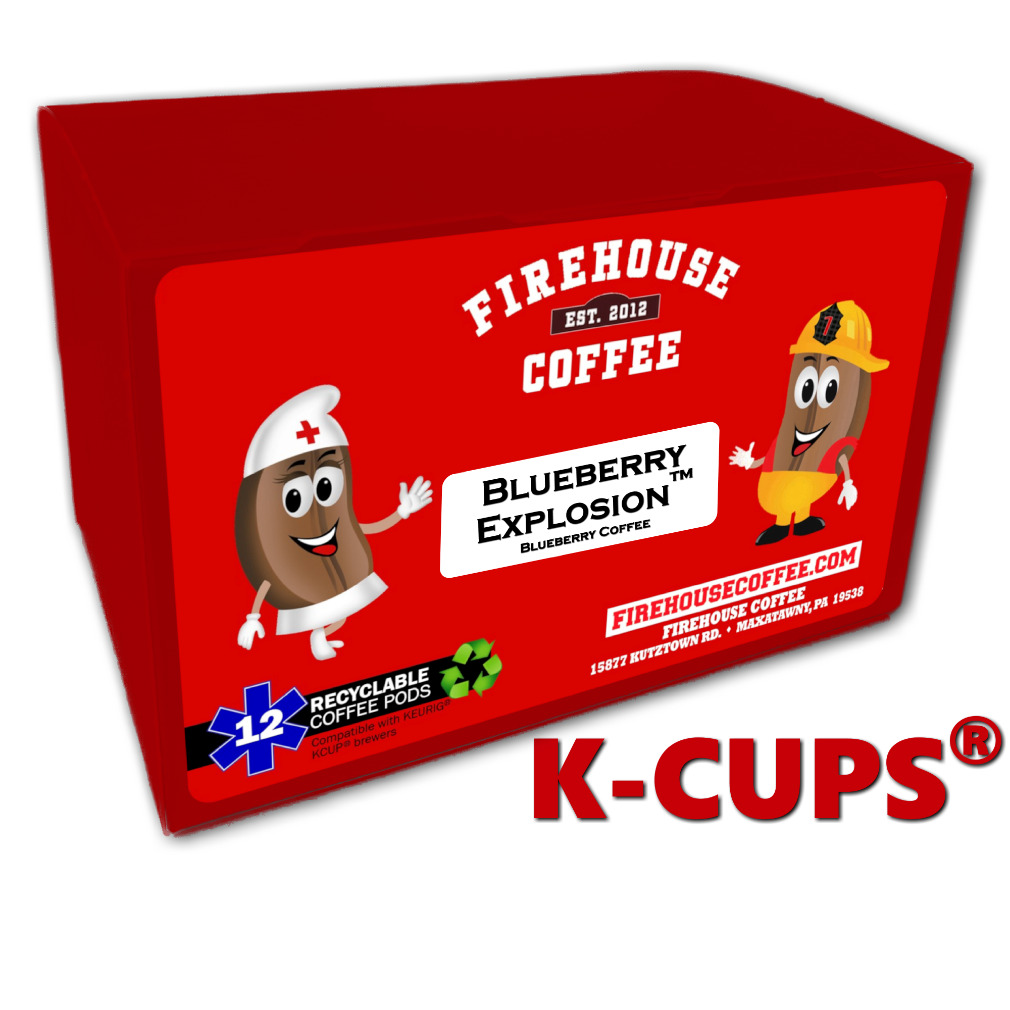 Box of Blueberry Coffee K Cups