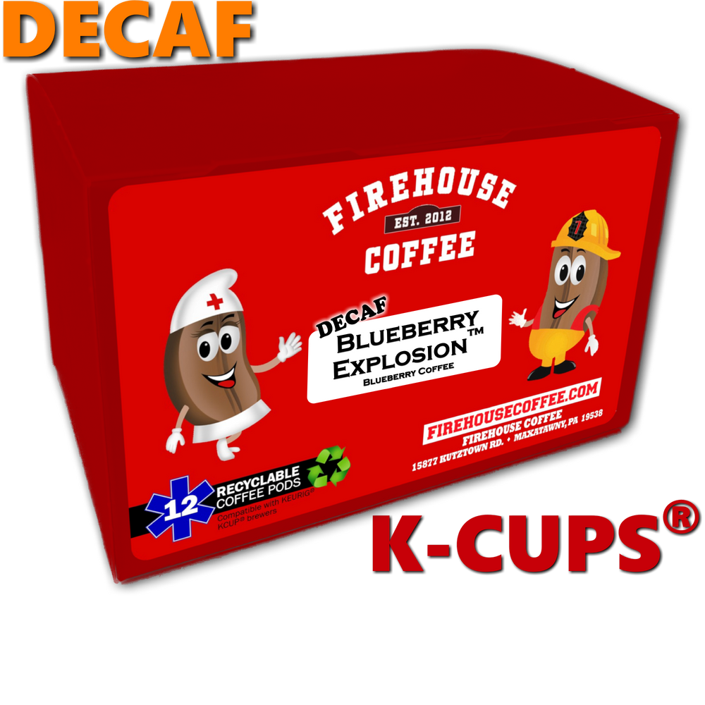 Box of Decaf Blueberry Coffee K Cups