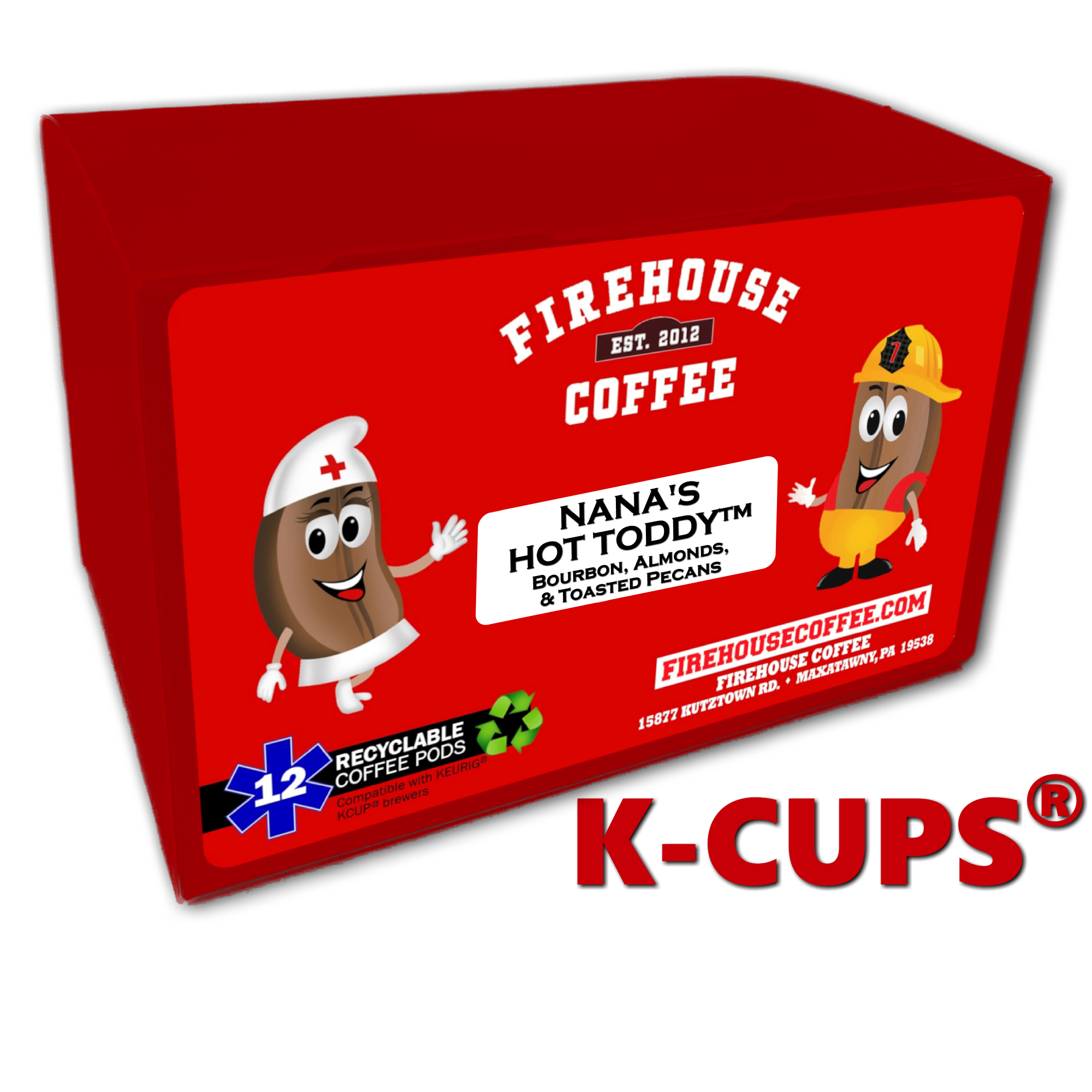 Box of Aged Bourbon, Swiss Almond Cream, Texas Pecan Coffee K Cups