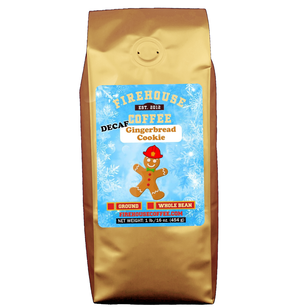 16 oz bag of Gingerbread Cookie Christmas Decaf Coffee