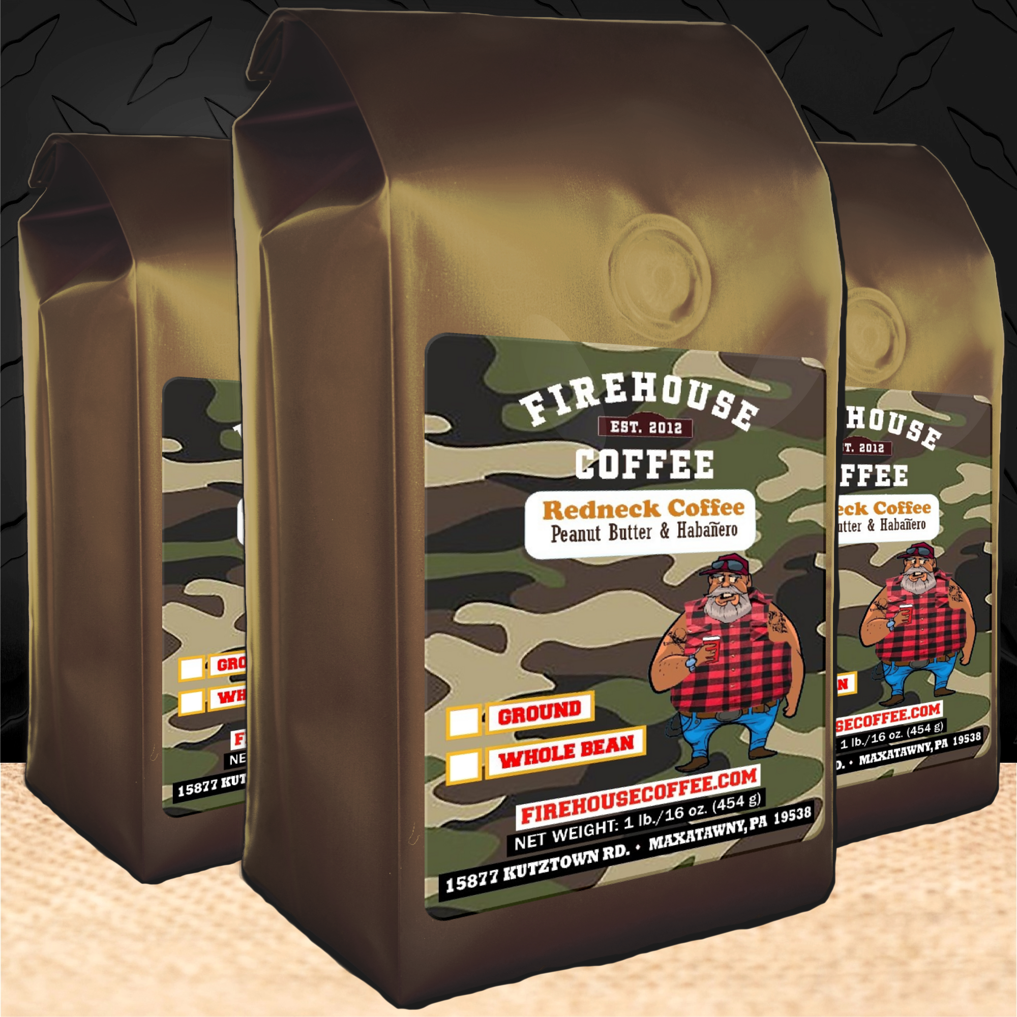 12 oz bags of Habanero and Peanut Butter Coffee