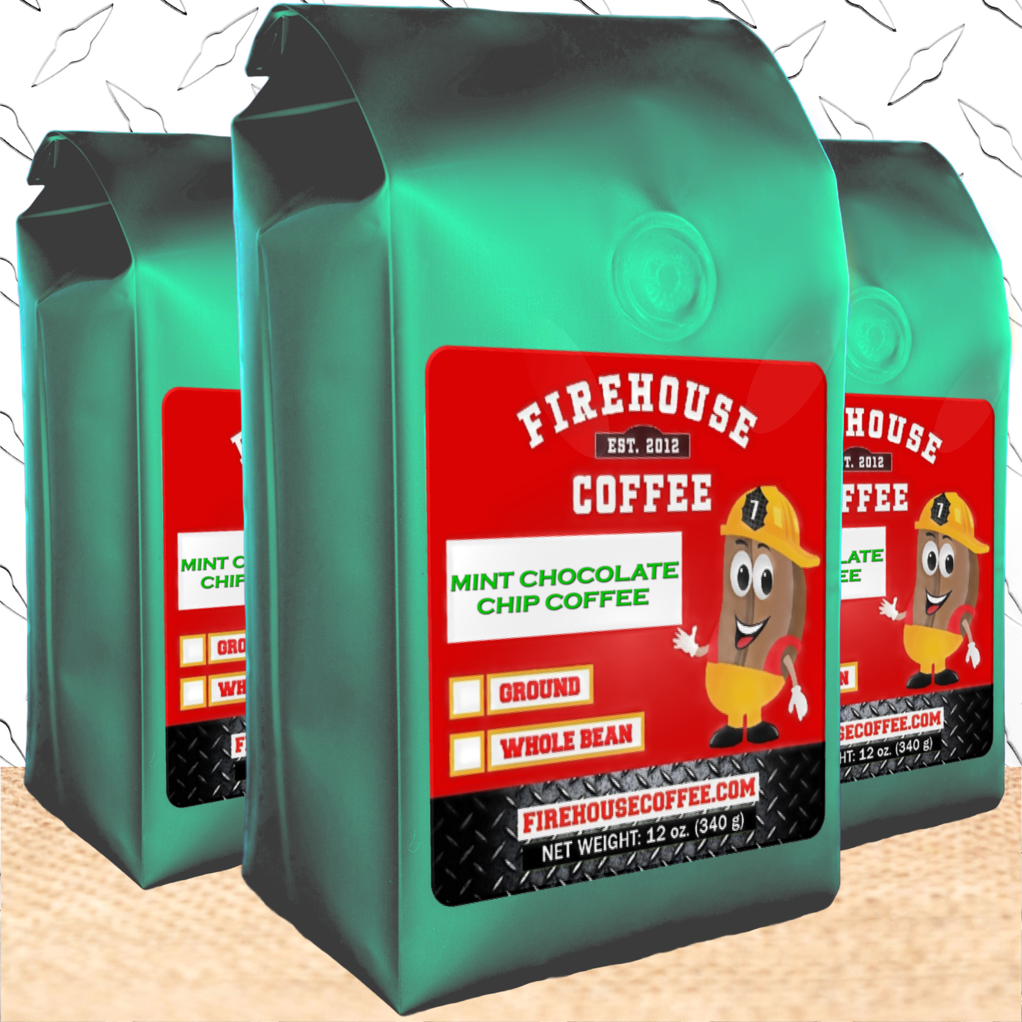 12 oz bags of Mint Chocolate Chip Coffee