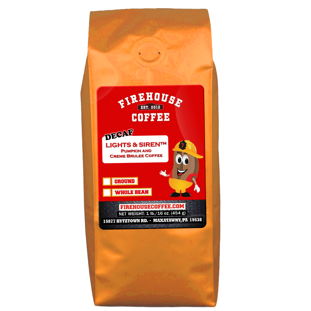 16 oz bag of Pumpkin Creme Brulee Decaf Coffee