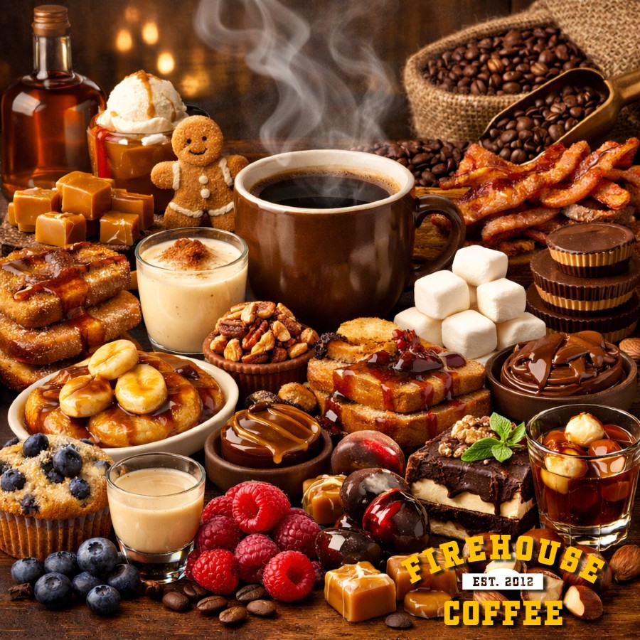 Unique flavors on Firehouse Coffee menu