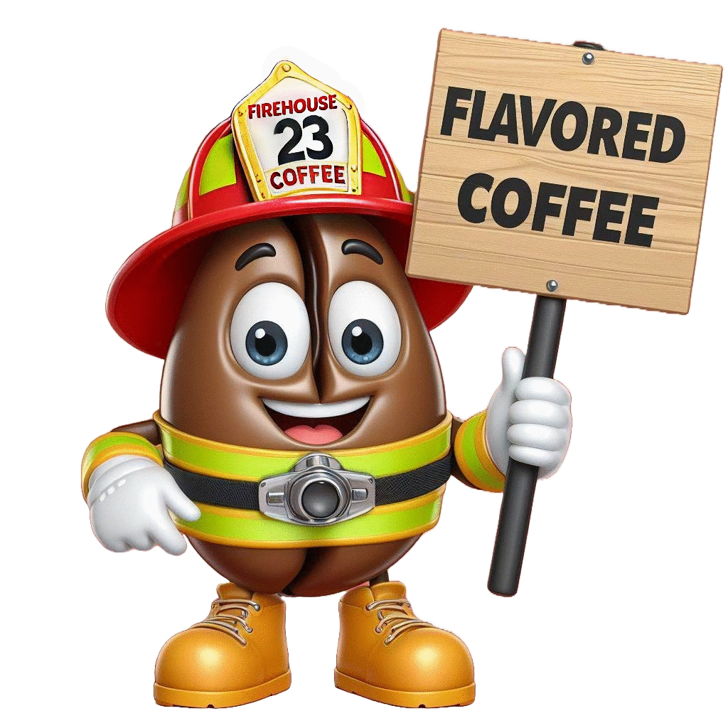 Firehouse Flavored Coffee Bean Character