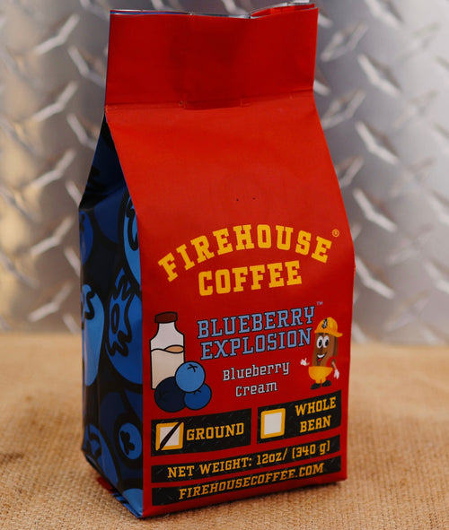 Blueberry Explosion™ Blueberry Cream Flavored Coffee bag from Firehouse Coffee