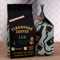 Firehouse Coffee I.C.U.™ Decaf Irish Cream Ultimate combines rich Irish cream flavor with creamy vanilla in a freshly roasted gourmet decaffeinated coffee. Available in whole bean or ground for a smooth, satisfying cup.
