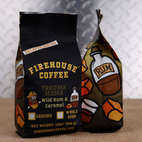 Firehouse Coffee Trauma Mama™ Decaf coffee combines bold wild rum-inspired flavor with creamy caramel in a freshly roasted gourmet decaffeinated coffee. Available in whole bean or ground.