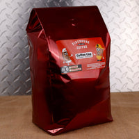 Firehouse Coffee Coffee Cop Colombian Dark Roast Coffee in a 5 lb bag, freshly roasted Colombian dark roast coffee with bold, smoky flavor, rich dark chocolate notes, and a smooth full-bodied finish. Available in whole bean or ground.