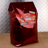 5lb Bag Firehouse Coffee Decaf S'mores coffee naturally decaffeinated using the Swiss Water Process, offering rich marshmallow, chocolate, and graham cracker flavors in a freshly roasted premium coffee blend.