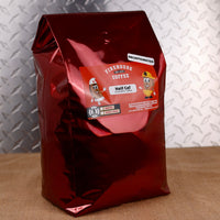 Firehouse Coffee 5 lb Half Caf Colombian Coffee combines regular and decaf Colombian beans to create a smooth, flavorful medium roast with half the caffeine. Freshly roasted in small batches and packaged in a 5-pound bag for restaurants, offices, coffee shops, and serious coffee lovers.