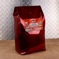 5lb Bag of Ballpark Blend™ Strawberry Cream Cheese Flavored Coffee bag by Firehouse Coffee, available ground or whole bean