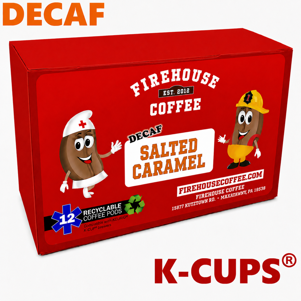 Rich buttery caramel and a touch of sea salt come together in these smooth Decaf Salted Caramel Coffee K-Cups.