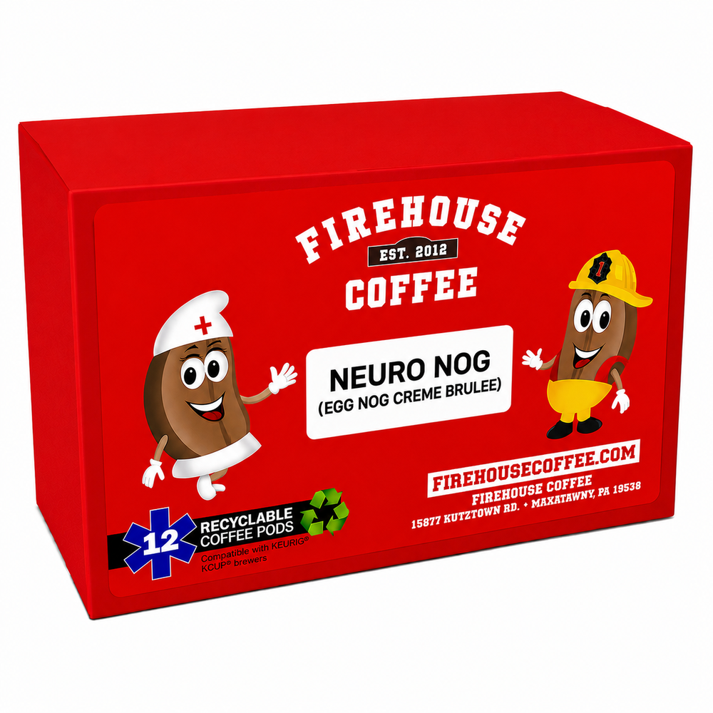 Neuro Nog Egg Nog Crème Brûlée Coffee K-Cups 12-count box by Firehouse Coffee