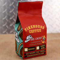 Firehouse Fire Chief Coffee is a premium Guatemalan Medium Roast coffee available in whole bean or ground. Freshly roasted with a smooth, well-balanced profile featuring rich cocoa, caramel sweetness, subtle citrus, and a clean finish for everyday coffee lovers.