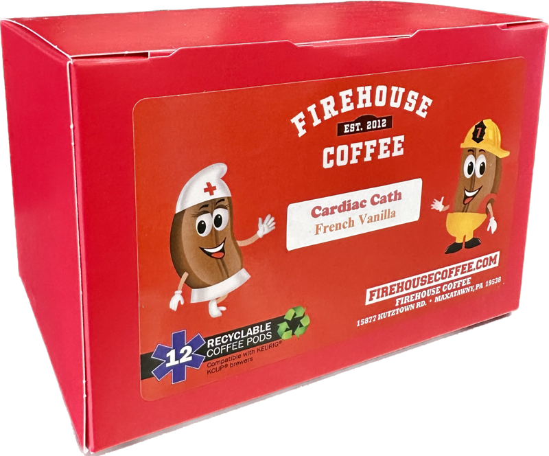 French Vanilla Coffee K-Cups by Firehouse Coffee – Cardiac Cath Vanilla 12 Count Coffee Pods