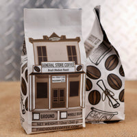 Firehouse General Store Brazil Medium Roast Coffee whole bean or ground in a 12 oz bag. Premium Brazilian coffee freshly roasted for smooth flavor with cocoa, caramel sweetness, and a clean, medium-bodied finish.