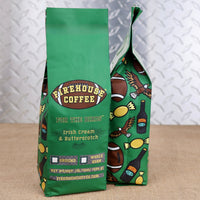 1 lb For the Birds Irish Cream and Butterscotch Flavored Coffee bag with whole bean and ground options by Firehouse Coffee