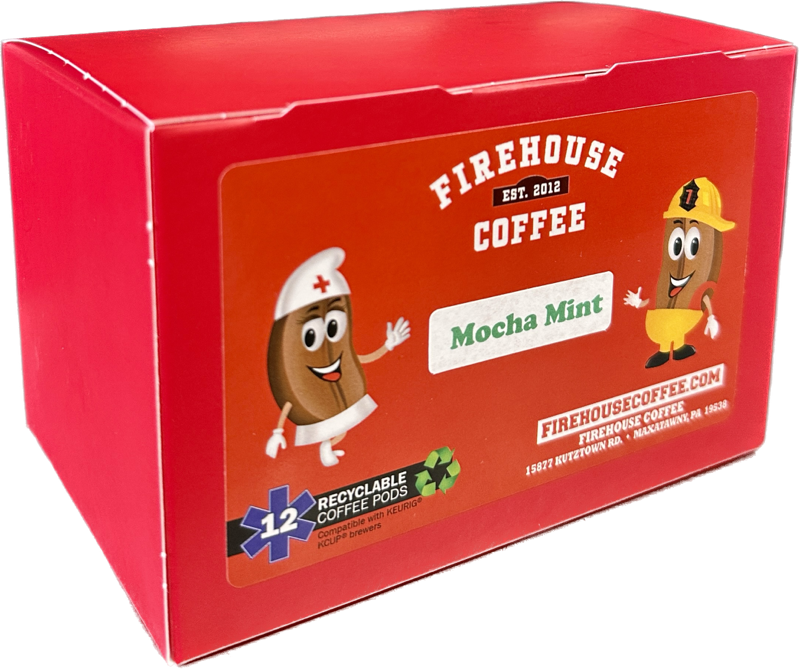 Mocha Mint Mint Chocolate Chip Coffee K-Cups 12-count box by Firehouse Coffee