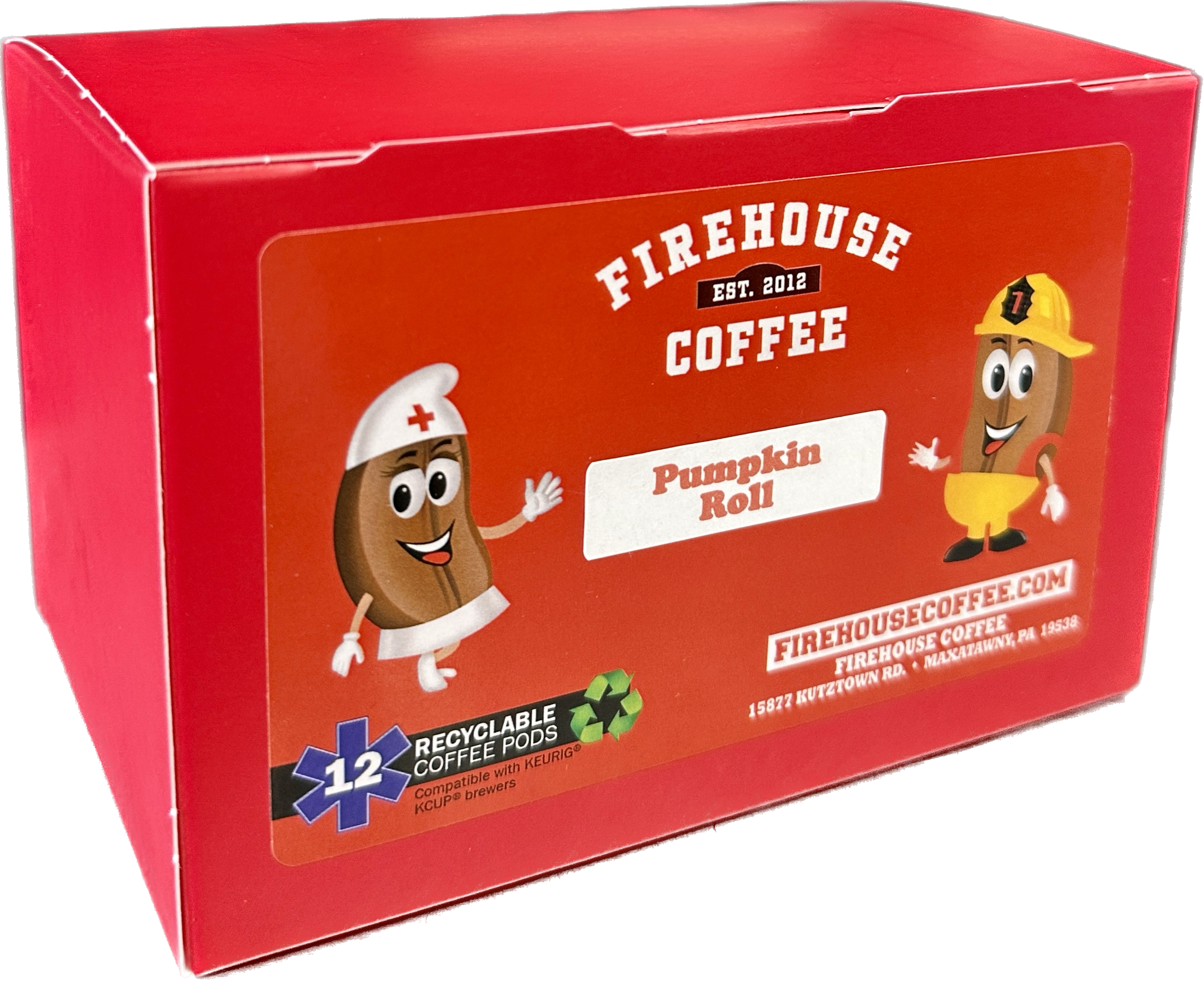 Pumpkin Roll flavored coffee K-Cups with pumpkin cake, cream cheese and caramel flavor