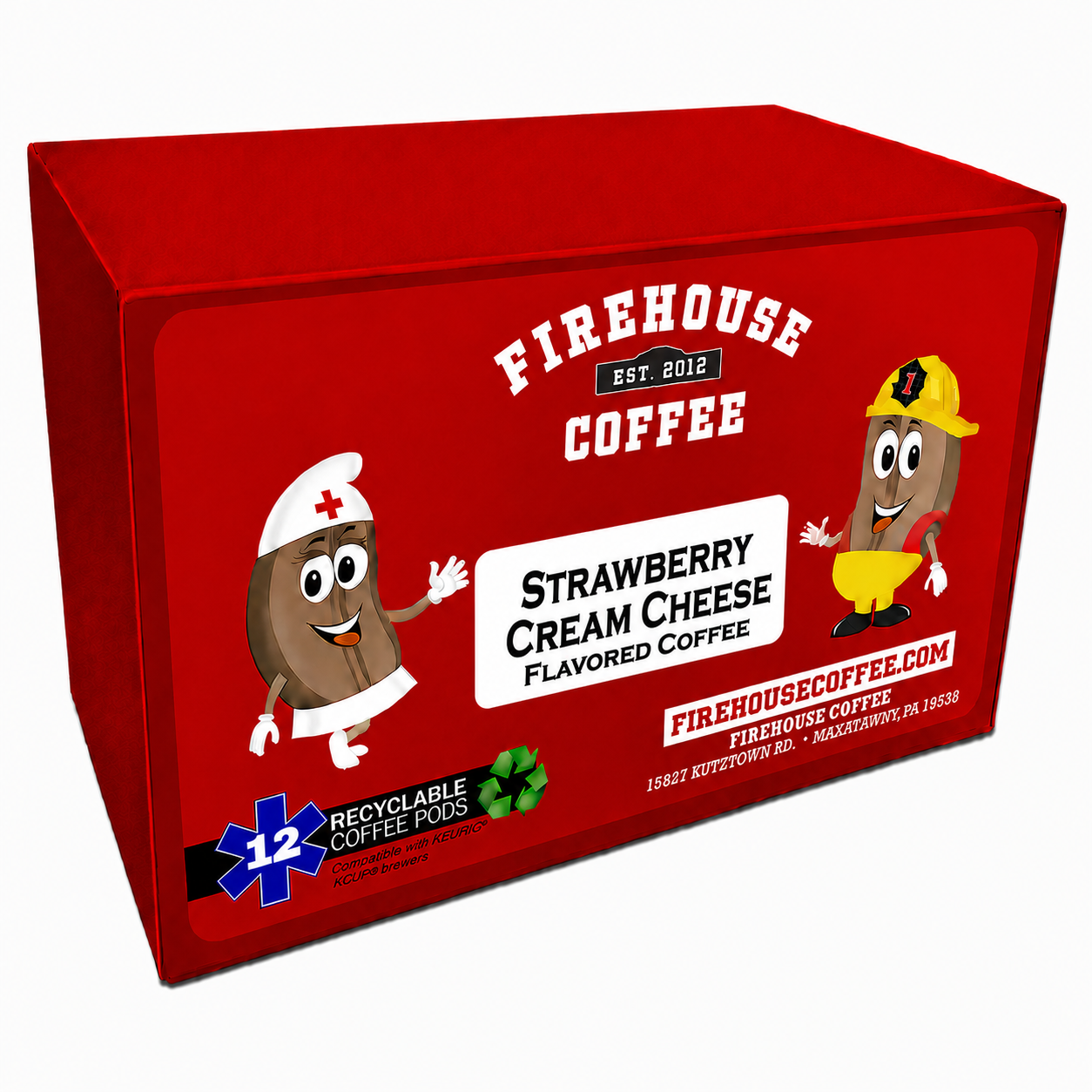 Ballpark Blend™ Strawberry Cream Cheese Flavored Coffee K-Cups by Firehouse Coffee