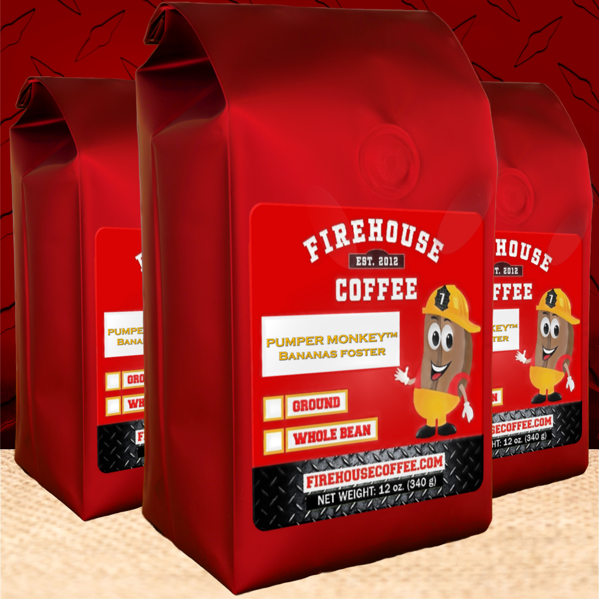 12 oz bags of Bananas Foster Coffee