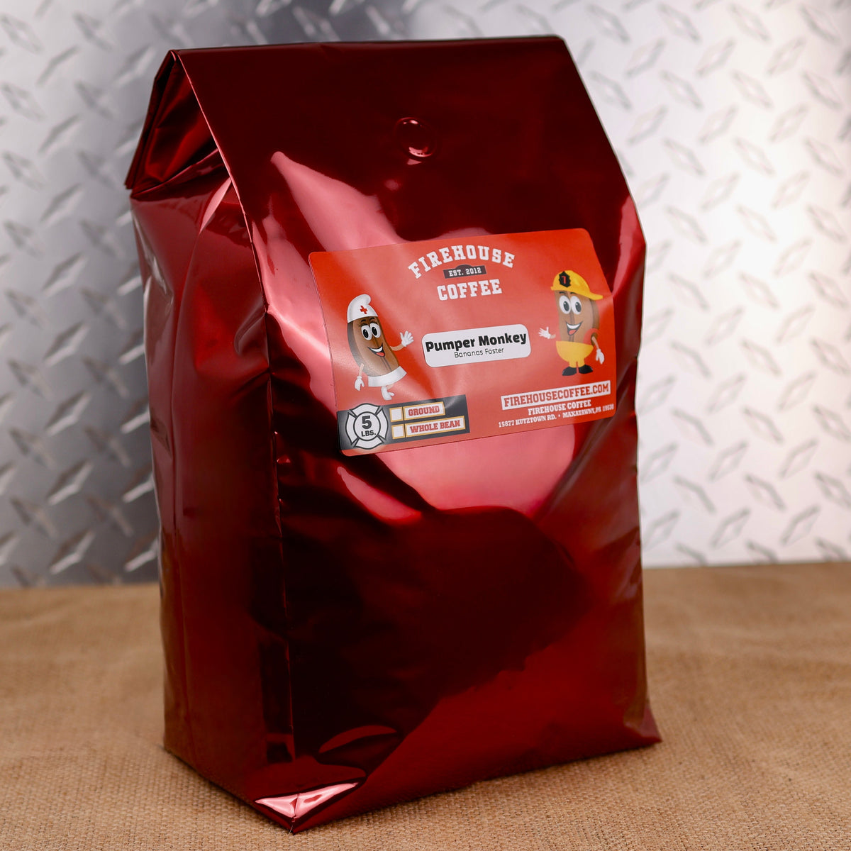 5 lb Pumper Monkey™ Bananas Foster Flavored Coffee whole bean or ground