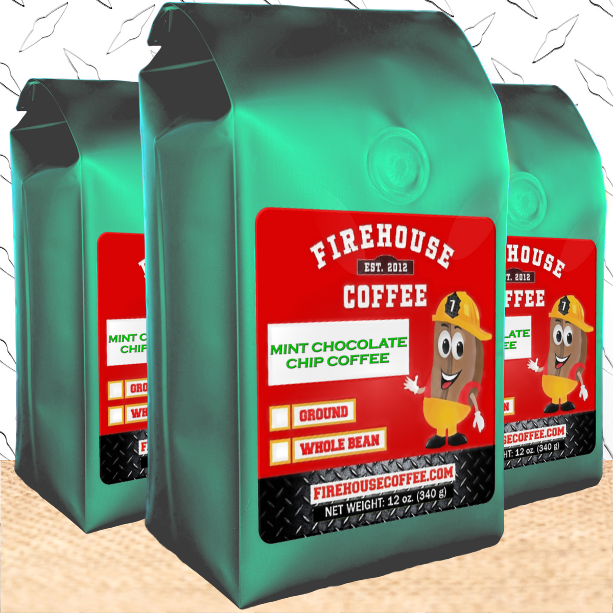 12 oz bags of Mint Chocolate Chip Coffee