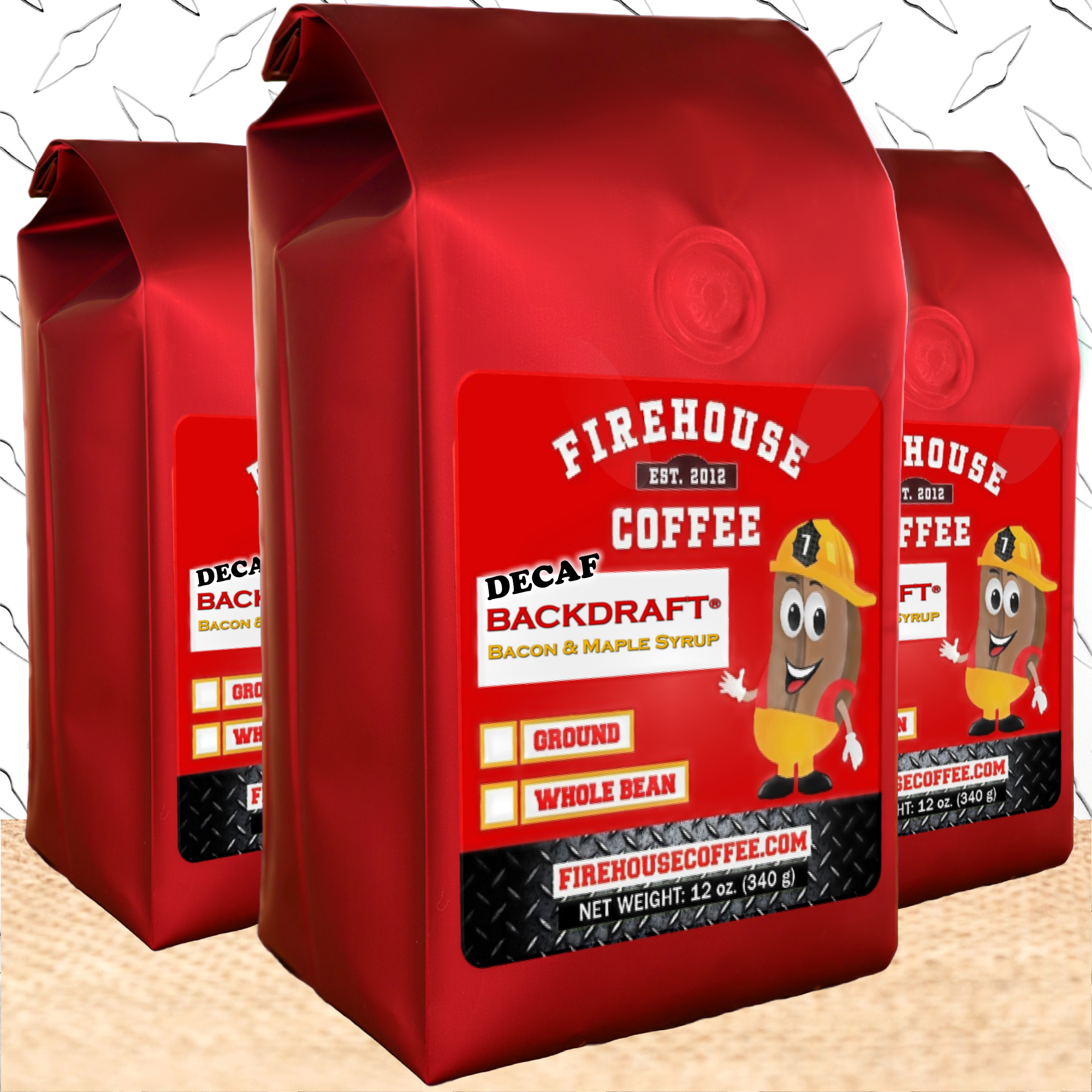 12 oz bags of Decaf Maple Bacon Coffee