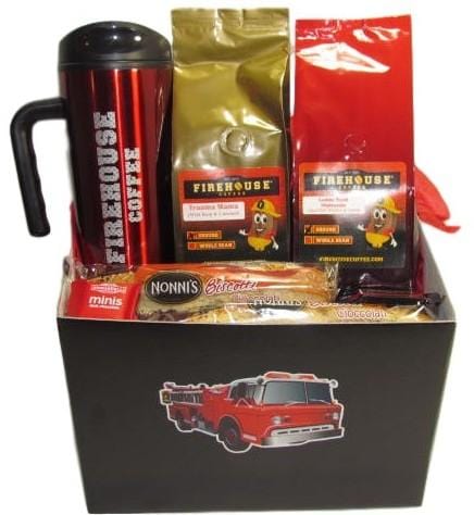 Fire Truck Coffee Gift Basket